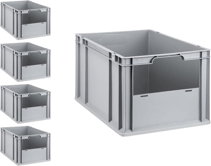 SparSet 5x Eurobox NextGen Insight | HxBxT 32x40x60cm | 65 Liter | Front offen | Eurobehälter, Trans