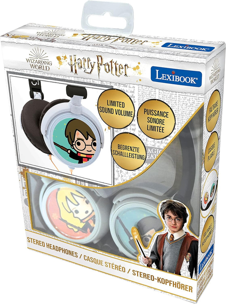 Lexibook, Harry Potter, Stereo-Kopfhörer, kindersichere Lautstärke, faltbar und einstellbar, weiss/G