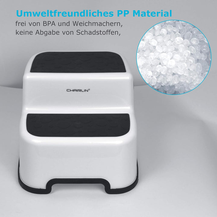 Tritthocker für Kinder – Chairlin Zweistufiger Tritt-Schemel Kinderschemel, Hocker für Kinder, Töpfc