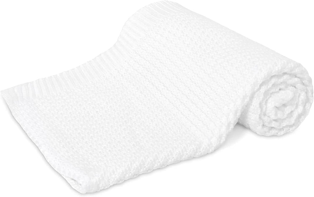 Bellochi Babydecke für Mädchen und Junge - 100% Bambus - Kuscheldecke Kinder Erstlingsdecke Strickde