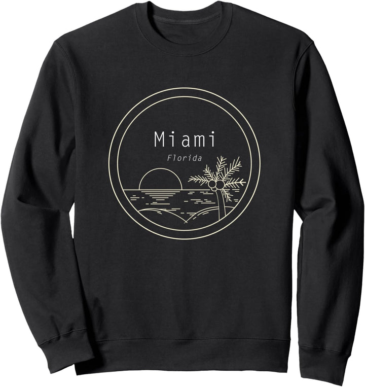 Miami Florida Beach Surfer USA Souvenir Ferien Reise Urlaub Sweatshirt