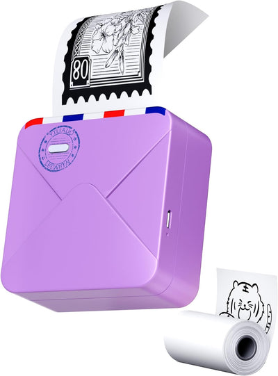 Phomemo M02S Mini Drucker für Smartphone, 300 DPI Taschendrucker Etikettendrucker, Kompatibel mit 15
