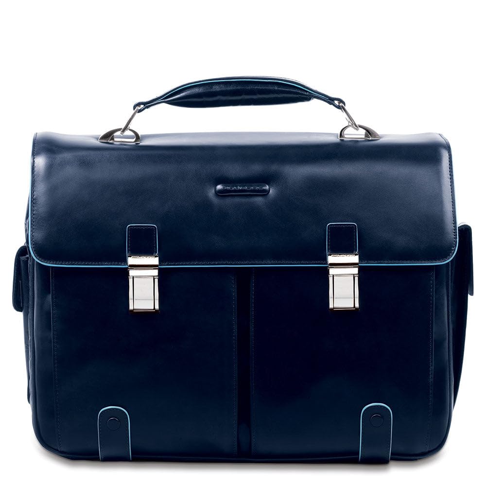 Piquadro Schulranzen Cartella Blue Square Blau 17 L