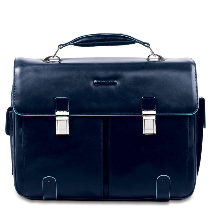 Piquadro Schulranzen Cartella Blue Square Blau 17 L