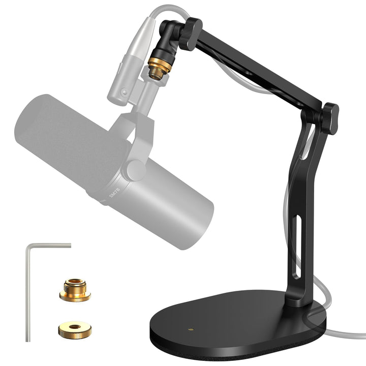 Aokeo Mikrofonständer, Tischhalterung, Mikrofonarm mit 3/8" auf 5/8" Adapter, kompatibel mit Blue Ye