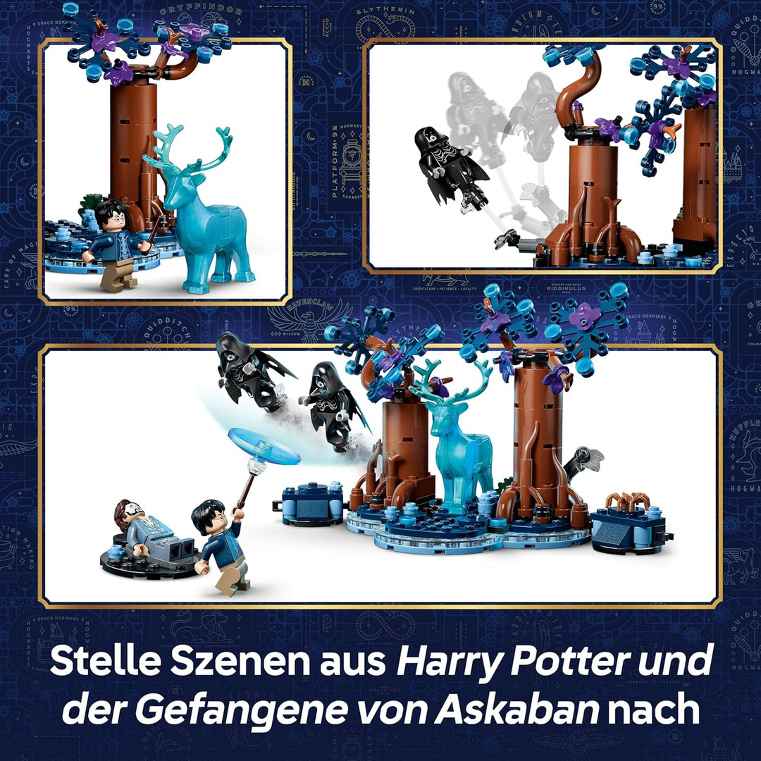 LEGO Harry Potter Verbotener Wald: Expecto Patronum Spielzeug - Modell mit 2 Dementoren, Hirsch und
