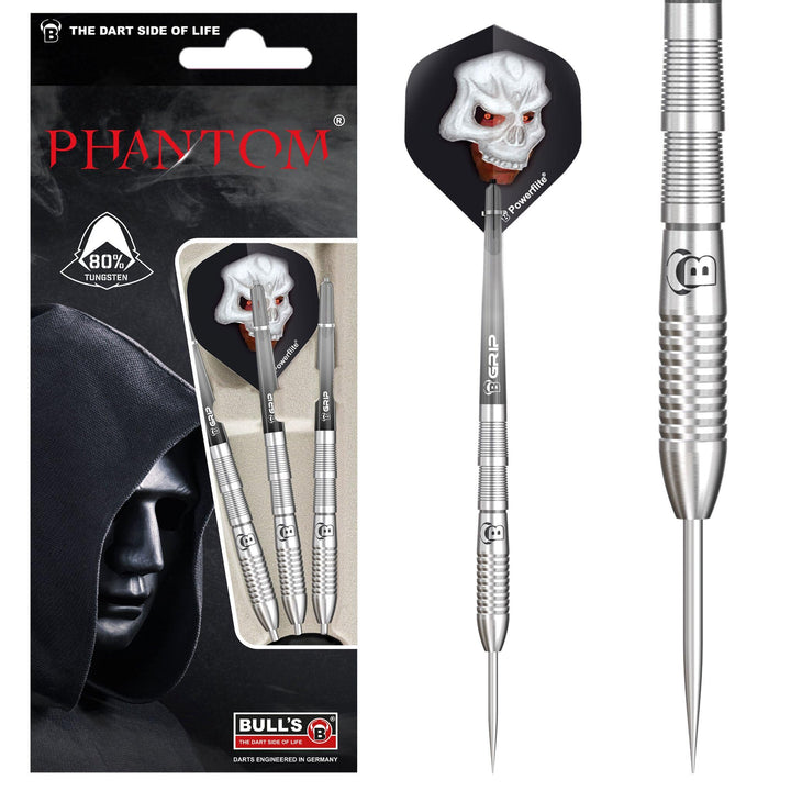 Phantom Steel Dart, aus hervorragendem 80 % Tungsten (Wolfram). 5 Barrelvarianten mit unterschiedlic