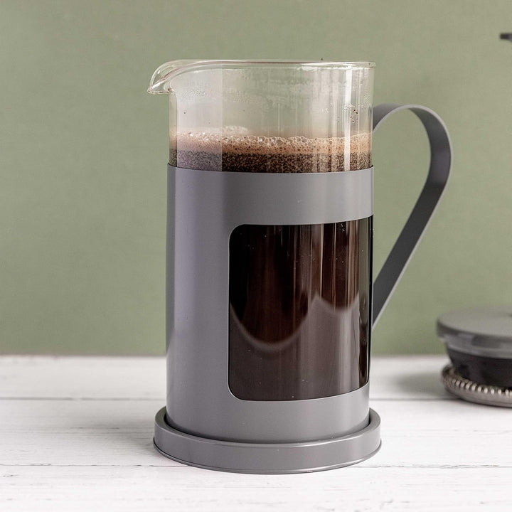 La Cafetière Monaco Kaffeebereiter aus Edelstahl, 8 Tassen, Grau, in Geschenkverpackung, Grau