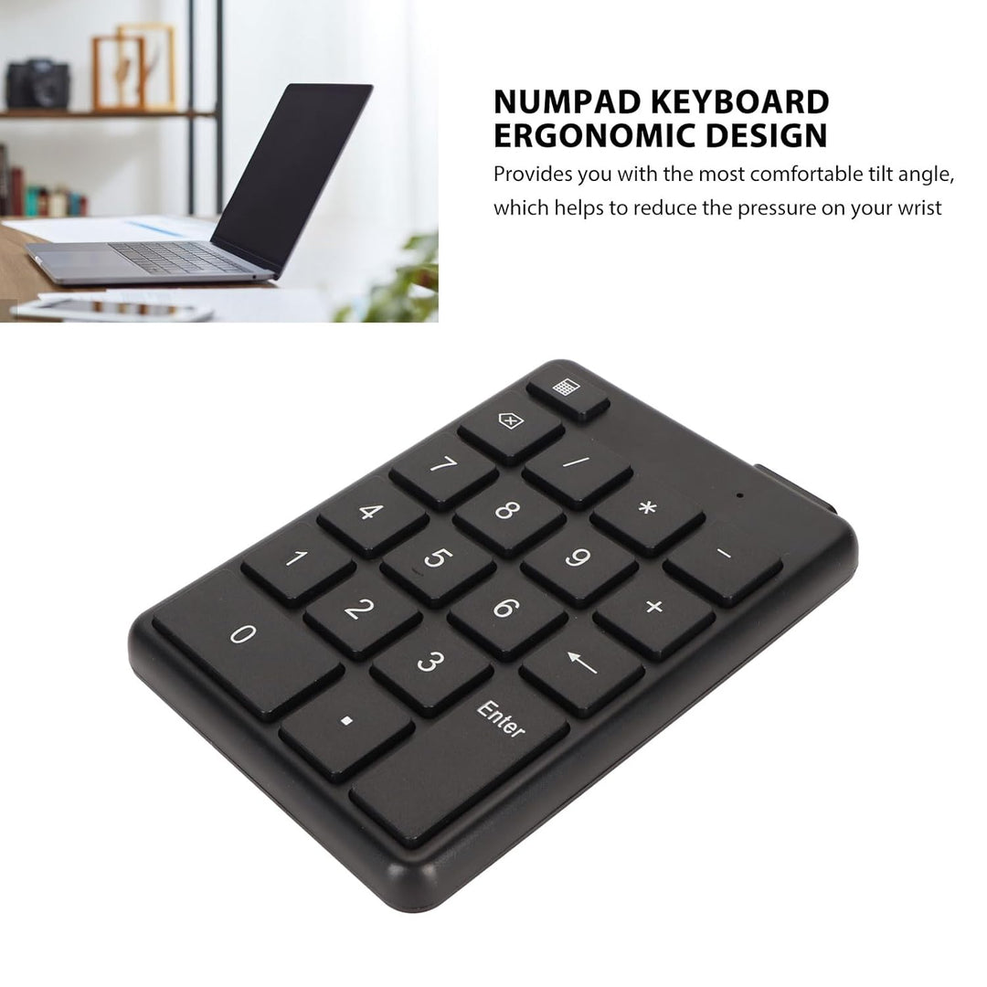 ciciglow Kabelloser Nummernblock, 19 Tasten, Bluetooth 5.1, Batteriebetrieben, Ergonomisch für Lapto
