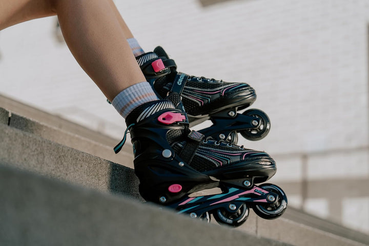 4in1 Inlineskates/Triskates/Rollschuhe/Schlittschuhe Optima 35-38 (21cm-23cm) Mint/Pink, 35-38 (21cm