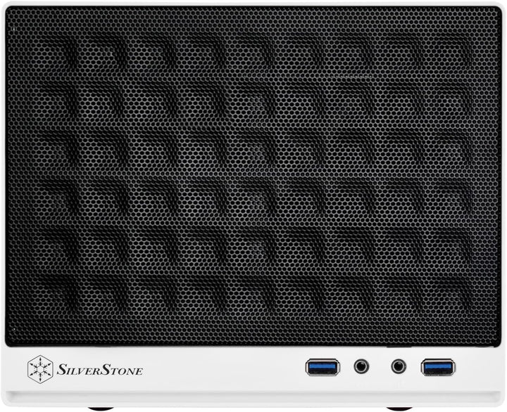 SilverStone SST-SG13WB - Sugo Mini-ITX kompaktes Cube Gehäuse, Mesh-Frontblende, schwarz-weiss, SST-