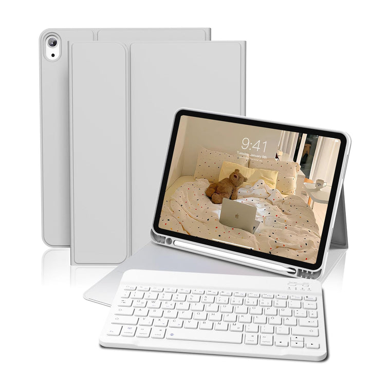 Hülle mit Tastatur für iPad (A16) 10/11 Generation, 10.9/11 Zoll, (2022/2025), Soft TPU Rückseite Ge
