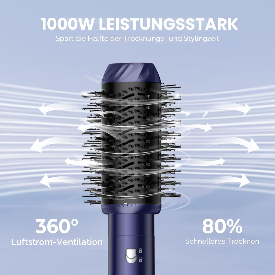 6 in 1 Haarstyler &amp; Haar Föhn mit Automatischer Lockenstab Wrap, Haartrockner, Thermal Brush, Warmlu