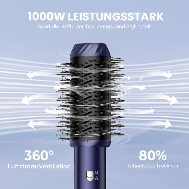6 in 1 Haarstyler &amp; Haar Föhn mit Automatischer Lockenstab Wrap, Haartrockner, Thermal Brush, Warmlu