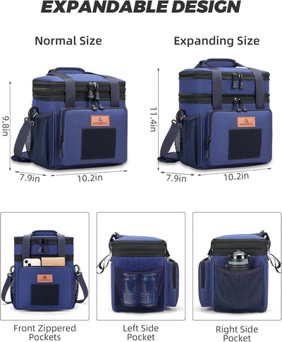 HSHRISH Lunchtasche, doppellagige isolierte grosse Kühltasche für Herren Erwachsene wasserdichte aus