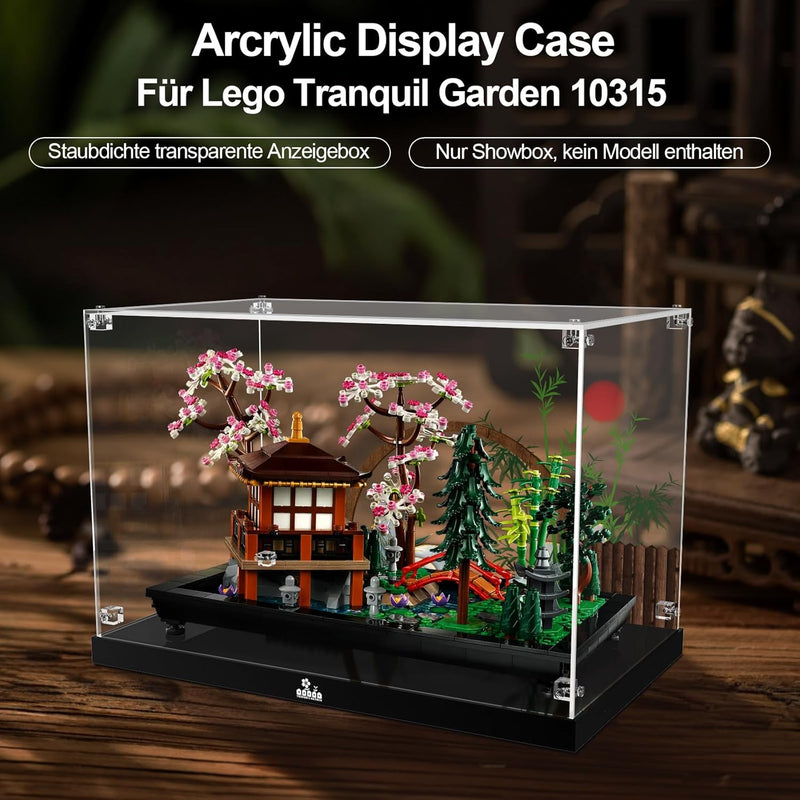 cooldac Acryl Vitrine für Lego 10315 Icons Garten der Stille, Staubdicht Transparent Universal Vitri