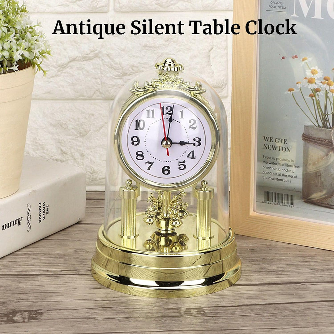 Mumusuki Tischuhren, Standuhr Nostalgisch Deko Vintage Wohnzimmer Uhr mit Haube Kunststoff Uhr zum H