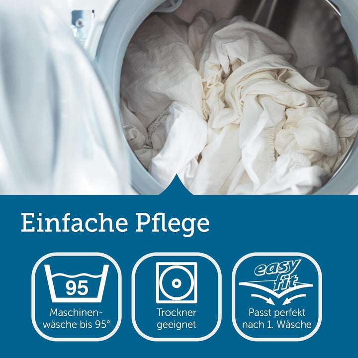 SETEX Molton Matratzenschutz, Doppelpack, 100 x 200 cm, Eckgummis, Matratzenschoner aus 100 % Baumwo