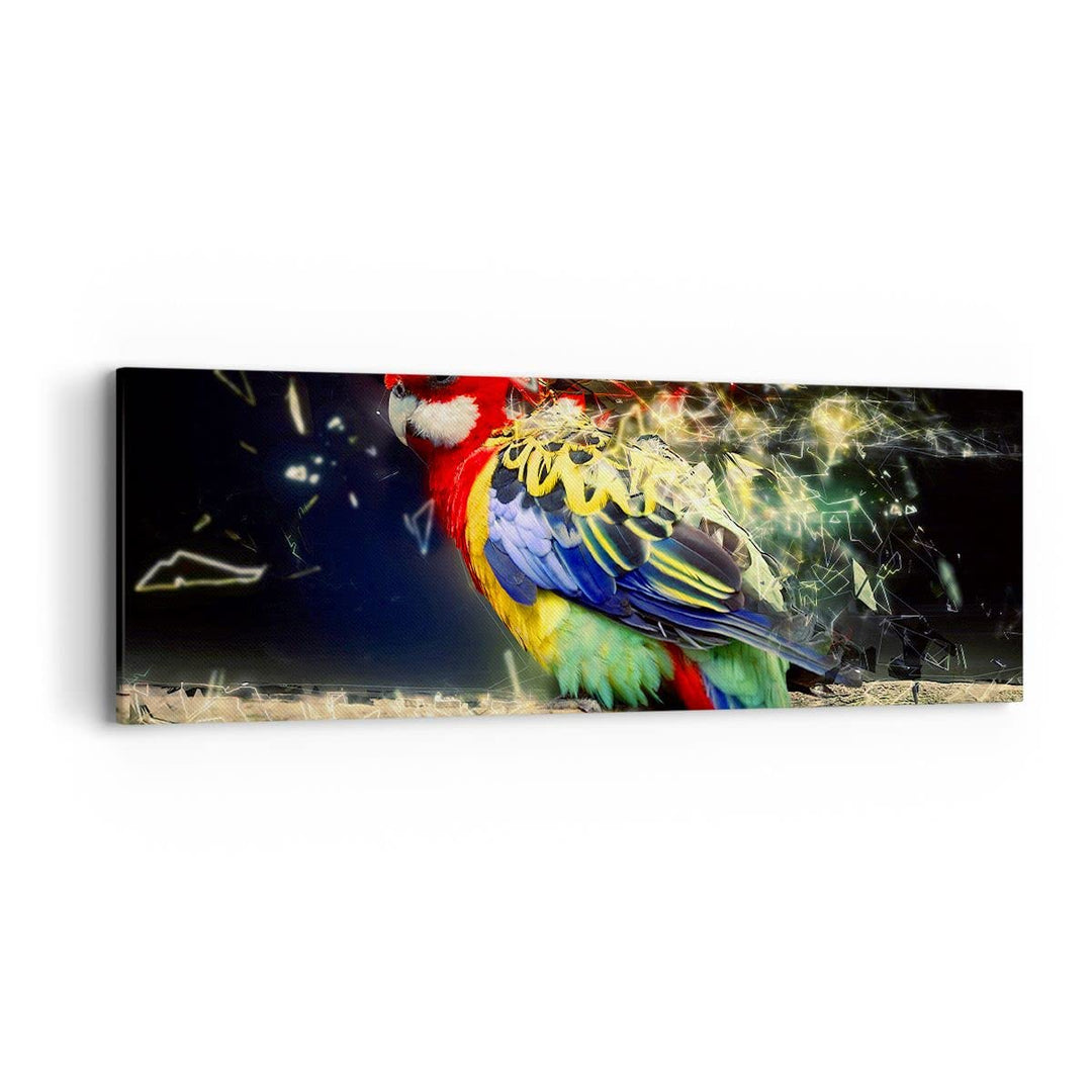 Panorama Bilder auf Leinwand Papagei Vogel Feder Leinwandbild 90x30cm Wandbilder Dekoration Wohnzimm
