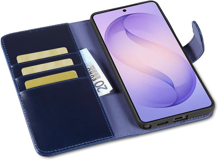 LENSUN Handyhülle für Samsung Galaxy S26 Ultra Echtleder, Premium Leder Hülle [Brieftasche][Standfun