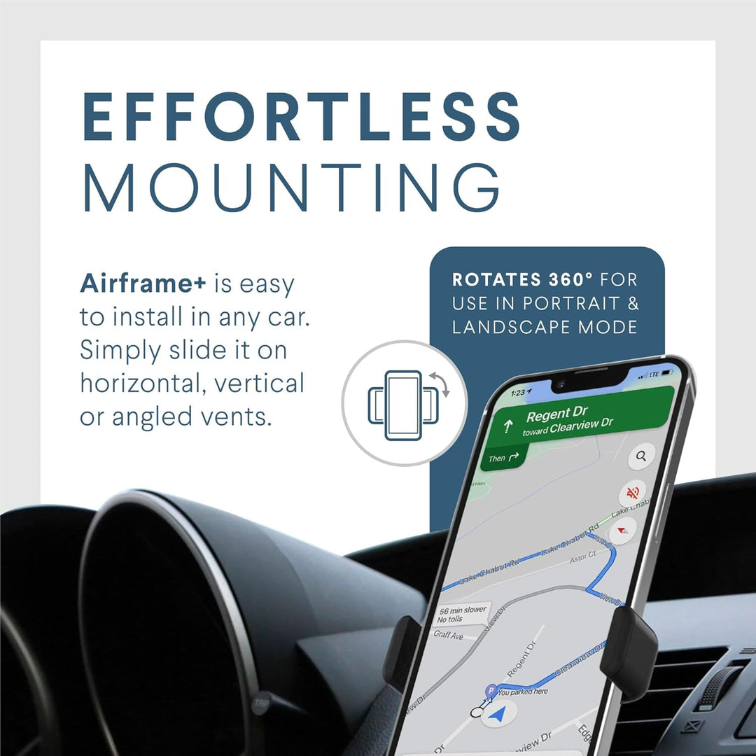 Kenu Airframe+, Air Vent Autotelefonhalterung, Handyständer für das Auto, erweiterbarer Griff und 36