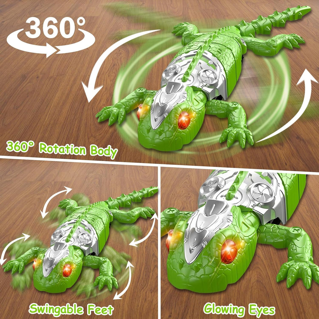 Gecko Wandflitzer, 360 ° Rotation Ferngesteuerter Gecko, Wänden Decken Entlang Krabbelt, Leuchtenden