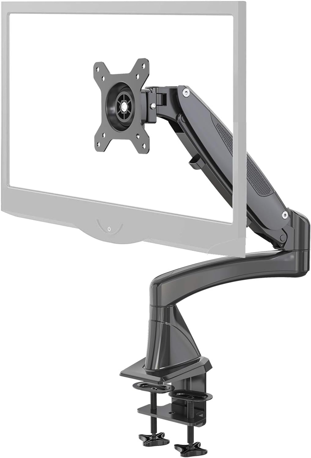HFTEK - Monitor Tischhalter Bildschirm Halterung bis 34 Zoll - Belastbarkeit: bis max.16 kg mit Dopp
