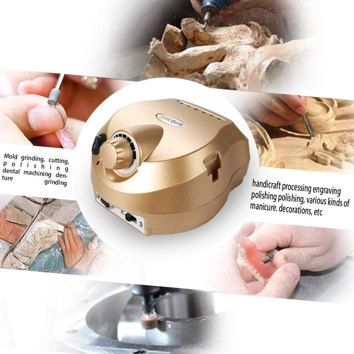 Layhou 6 in 1 Nagelfräser 35000 U/Min Professionell Elektrische Nagelfräser,Geräuscharmer Nagelfräse