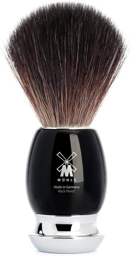 MÜHLE Rasierset mit Schale - Vivo Serie - Black Fibre - Rasierhobel - Edelharz schwarz