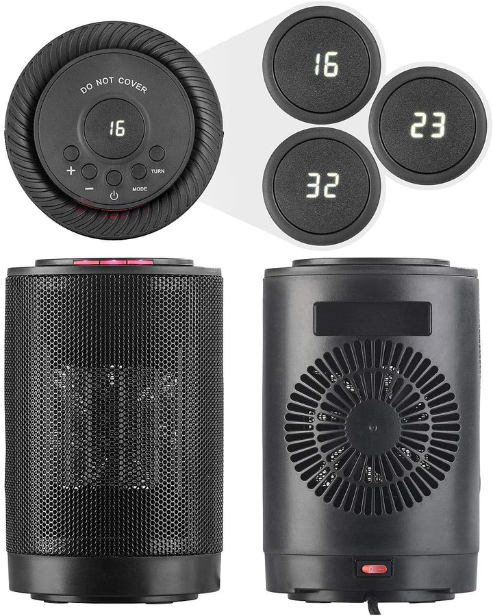 Carlo Milano Digitaler Keramik-Tisch-Heizlüfter, 3 Stufen & Oszillation, 1.200 Watt