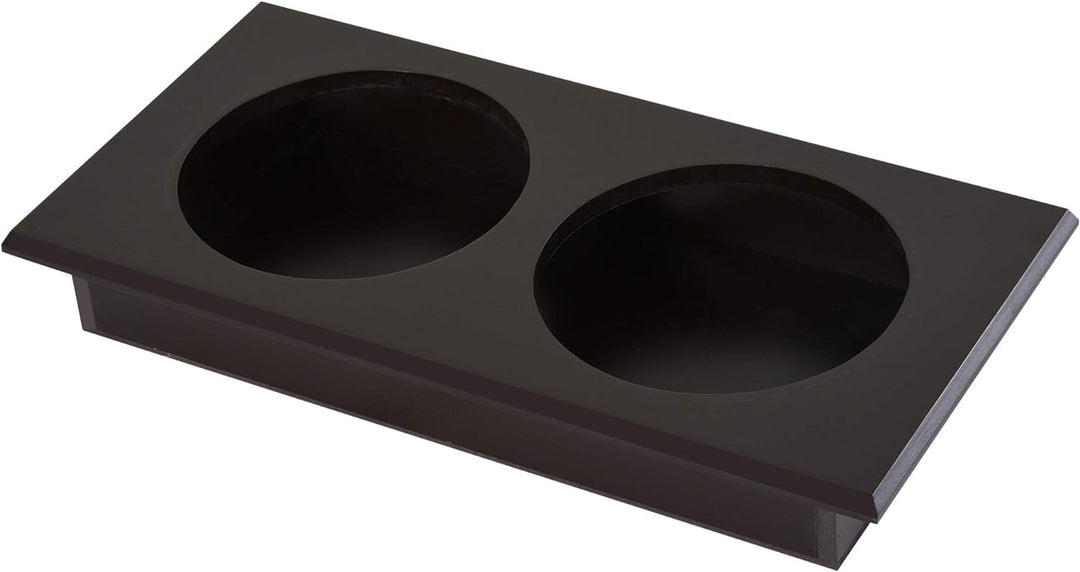 PawHut Hunde Fressnapf mit Staumraum 2 Näpfen Futterstation Edelstahlnapf Katzenapf Edelstahl Espres