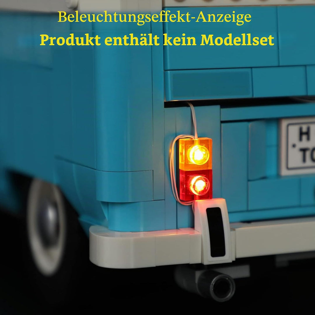 GEAMENT Licht-Set Kompatibel mit Lego T2 V29 Wohnmobil (T2 Camper Van) - Beleuchtungsset für Creator