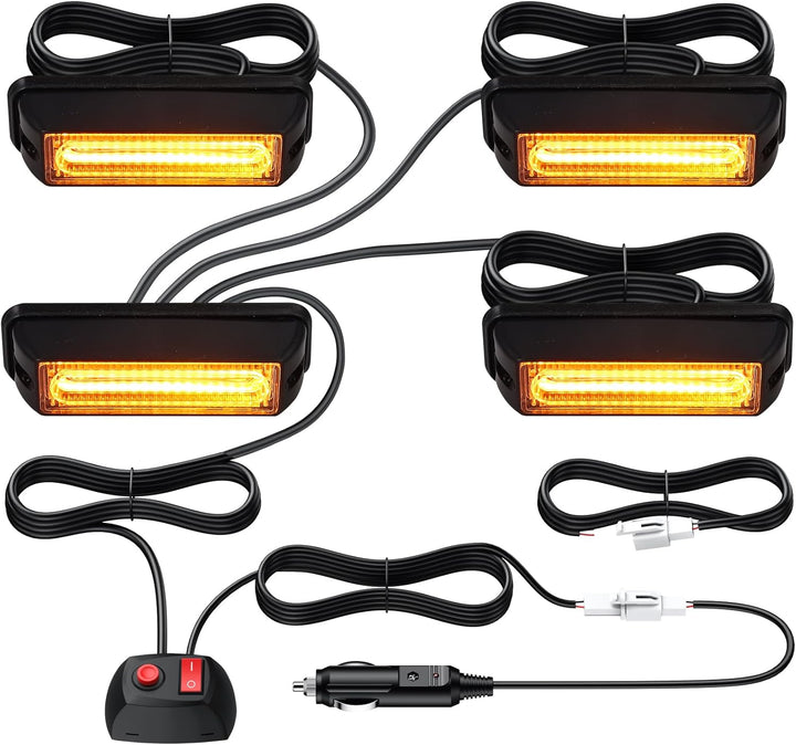 Justech 9cm COB Warnlicht Stroboskoplicht Warnung Beacon Blinklichter Blitzmodul Notfall Licht Achtu