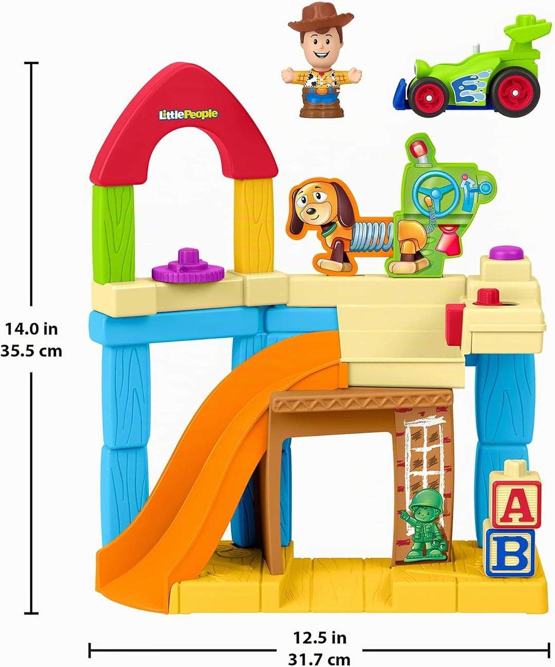 Fisher-Price Little People Kleinkindspielzeug Disney Pixar Toy Story Andys Zimmer Spielset mit Woody