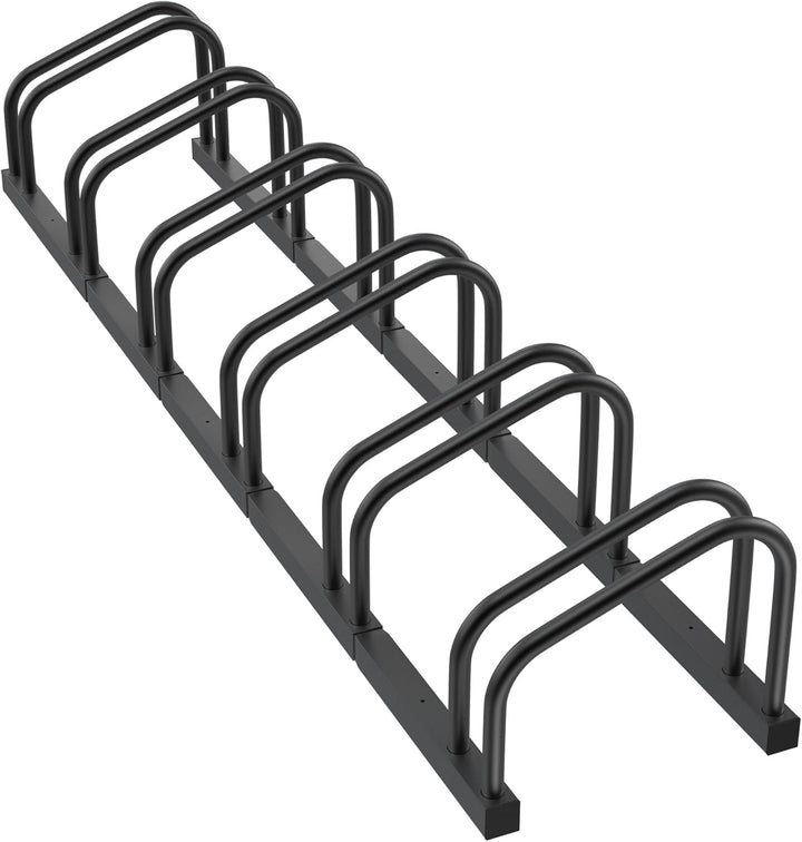 Aufun Fahrradständer Aufstellständer aus Stahl Für 6 Fahrräder, Mehrfachständer mit 37cm Radständer