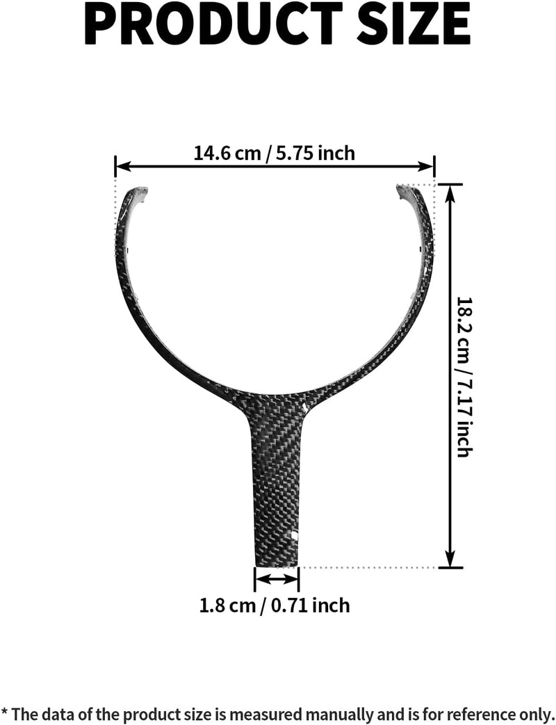 Carbonfaser M-Sport Lenkradabdeckung Ersatz für BMW M Sport F20 F22 F30 Auto-Lenkradabdeckung Lenkra