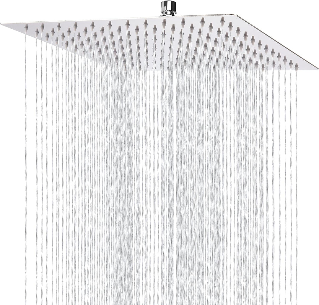 30cm Grosser Regenbrause - Markcco Quadrat Hochdruck Duschkopf aus Edelstahl 304 - komfortables Dusc