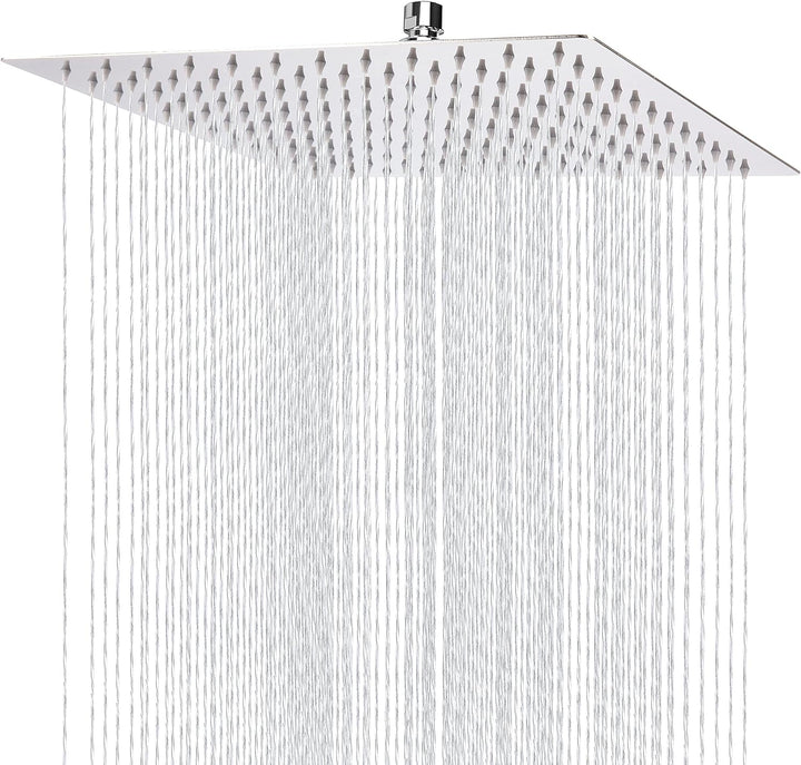 30cm Grosser Regenbrause - Markcco Quadrat Hochdruck Duschkopf aus Edelstahl 304 - komfortables Dusc