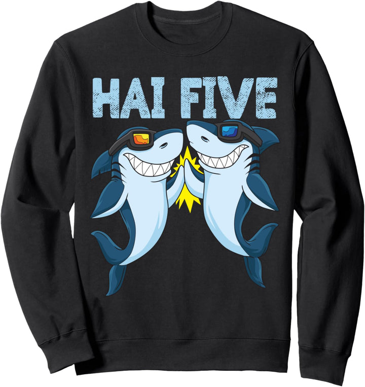 Hai Lustiges Einklatschen Fisch Wortspiel Sweatshirt