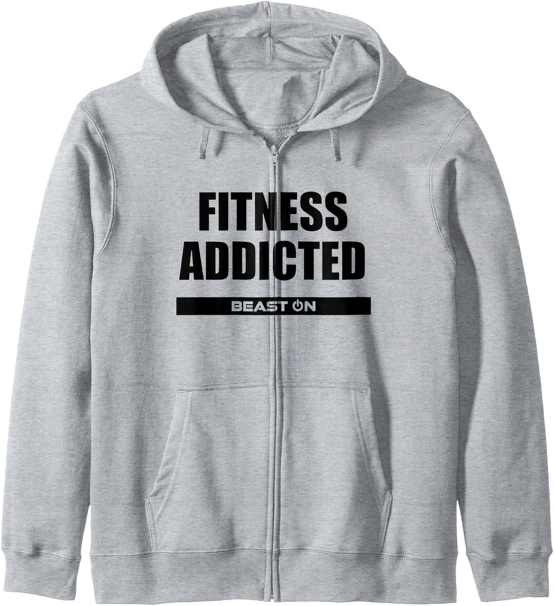 Fitness Addicted Fitness Gym Motivation Bodybuilding Spruch Kapuzenjacke