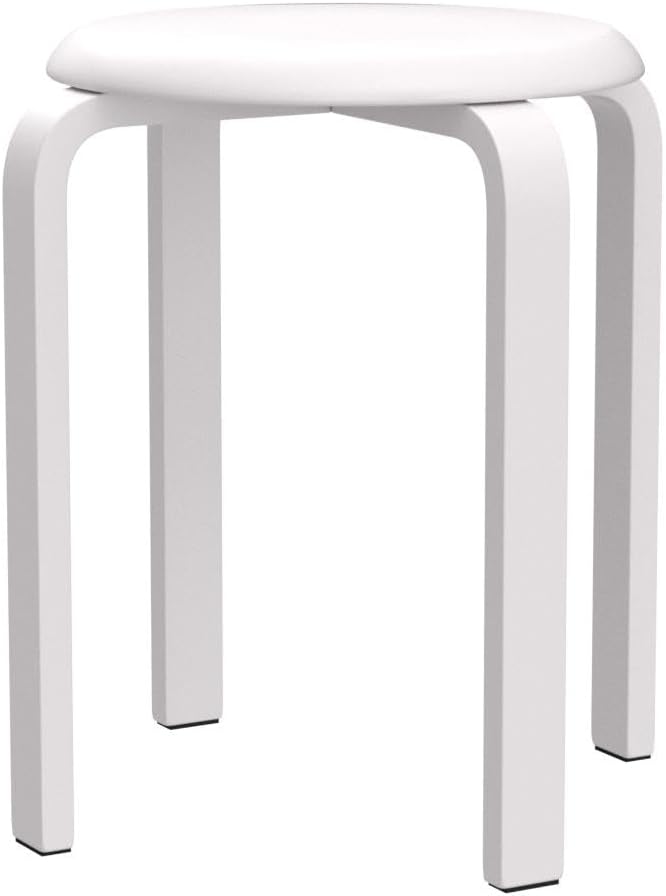 IBUYKE 4er Set Esszimmerhocker, Holzstapelstuhl mit Rutschfester Matte, Stapelhocker für Klassenzimm