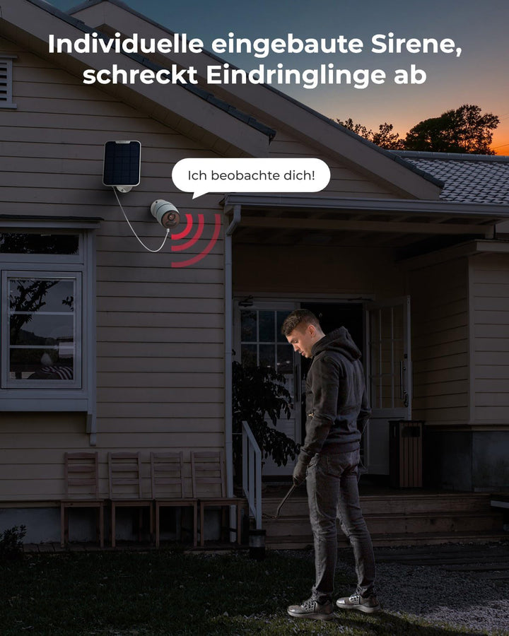 Reolink 3G/4G LTE Überwachungskamera Aussen Akku 2K 4MP mit microSD- und SIM-Karte, Personen-/Autoer