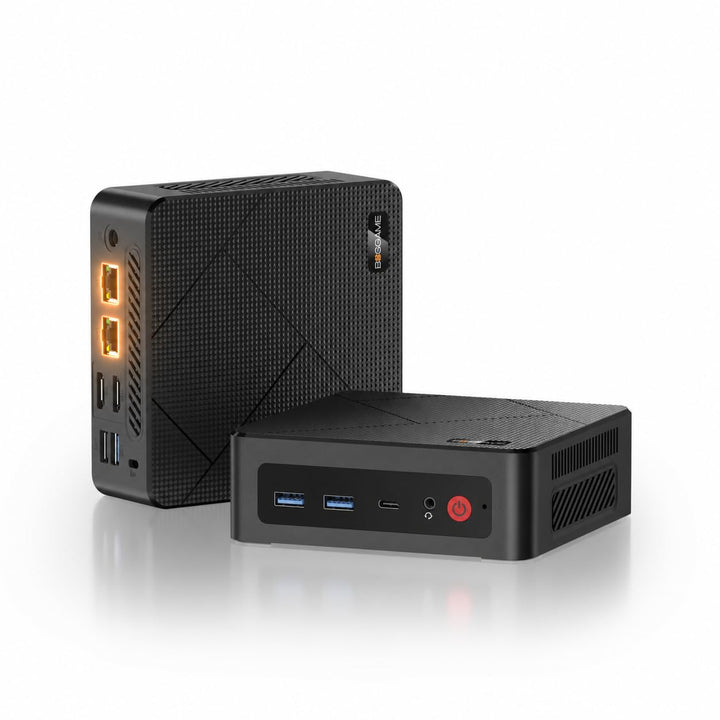 BOSGAME P4 Plus Dual 2,5G LAN Mini-PC, AMD Ryzen 7 5825U Prozessor (bis zu 4,5 GHz), Windows 11 Pro