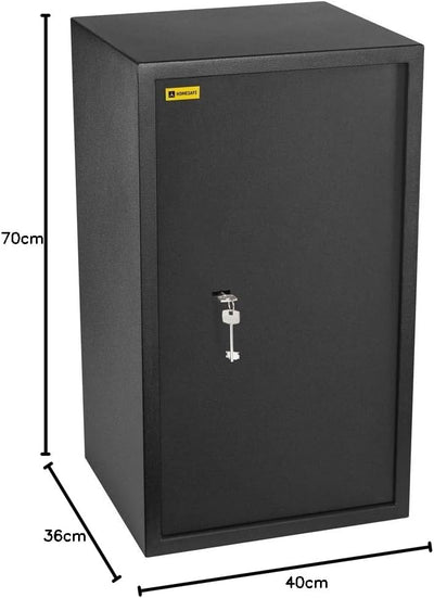 Homesafe HV70K Tresor Möbeltresor Safe mit Schlüssel-Schloss, Geldschrank Wandsafe Boden-Wandtresor,