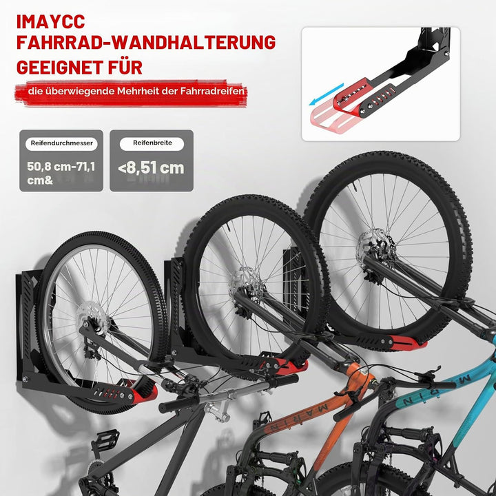 IMAYCC Profi Schwenkbare Fahrrad Wandhalterung, Fahrradhalterung Wand ohne schweres Heben, platzspar