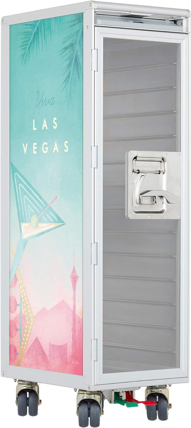 VanDeBord Airline Trolley Henry Rivers Edition Neu (Viva Las Vegas, Glastür) Viva Las Vegas Glastür,