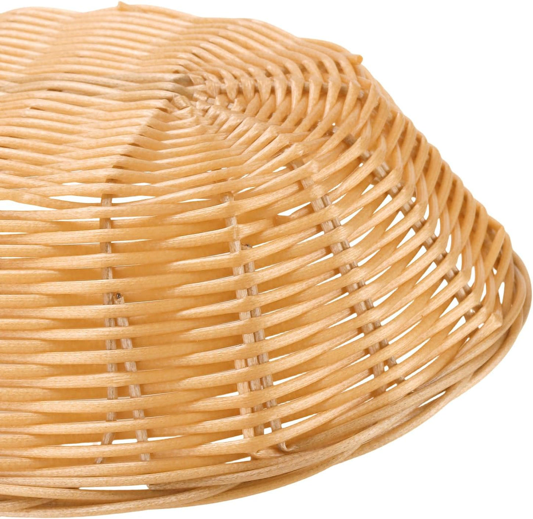 12 Stück Brotkorb Geflochten, Weidenkorb oval, 23x15x6,5cm, Kunststoffgeflecht Aufbewahrungskorb, st