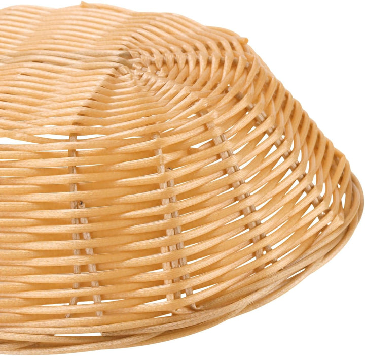 12 Stück Brotkorb Geflochten, Weidenkorb oval, 23x15x6,5cm, Kunststoffgeflecht Aufbewahrungskorb, st