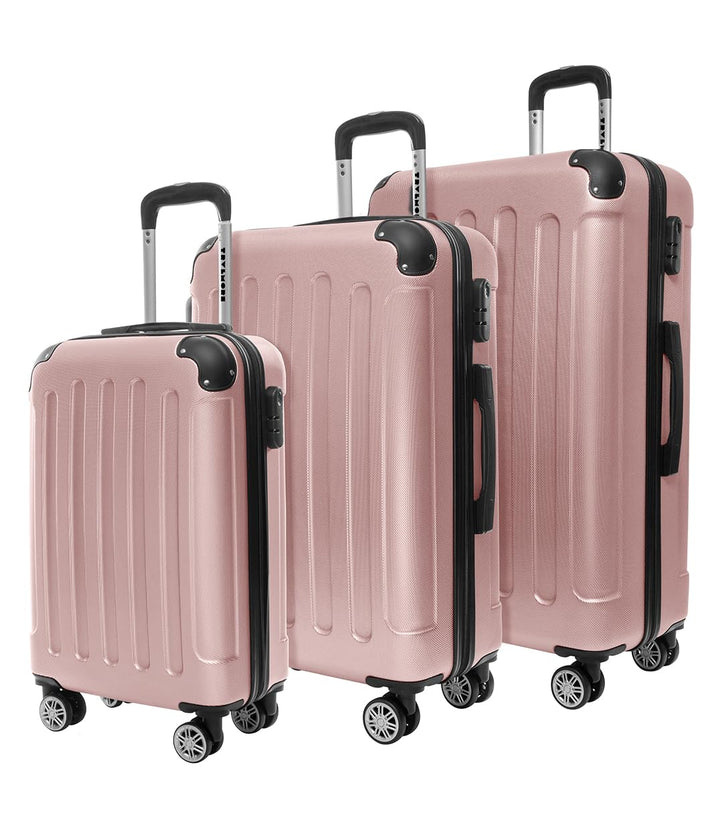 TRVLMORE Kofferset 3 Teilig Hartschale - Koffer & Trolleys Set - Reisekoffer Set 3 Teilig - Koffer S