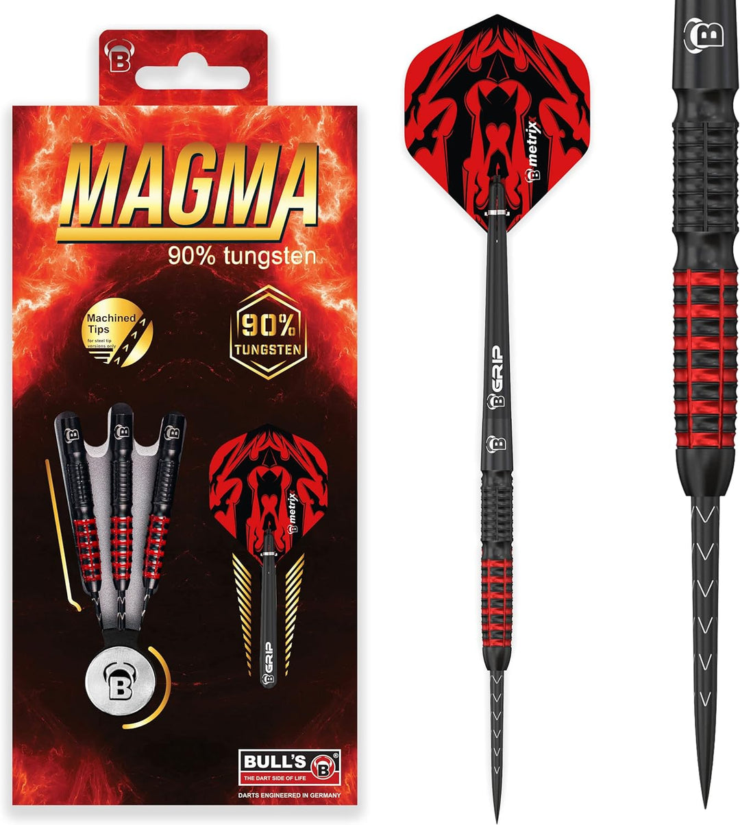 Bull's Magma Dart, Schwarz/Rot, 25 g